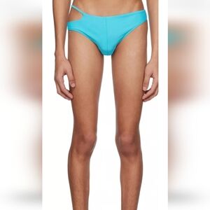 Ssense SEALED! NWT! Marshall Columbia Side Slash Swim Brief in Turquoise. Sz Sm.